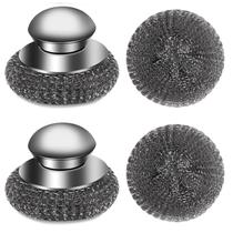 Conjunto de lavador de lã de aço VinYankee com almofadas de reposição, 4 unidades Conjunto de lavador de lã de aço VinYankee com almofadas de reposição, 4 unidades