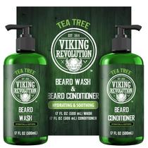 Conjunto de lavador e condicionador de barba Viking Revolution Tea Tree Oil Conjunto de lavador e condicionador de barba Viking Revolution Tea Tree Oil