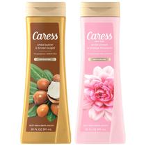 Conjunto de lavagem corporal Caress Shea Butter & Brown Sugar 600mL x2 Conjunto de lavagem corporal Caress Shea Butter & Brown Sugar 600mL x2