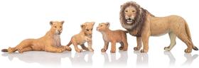 Conjunto de leão e filhotes realistas, 4 peças. Brinquedo educativo