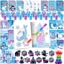Conjunto de lembrancinhas BenLouis Frozen 96 unidades para crianças com livro de colorir Conjunto de lembrancinhas BenLouis Frozen 96 unidades para crianças com livro de colorir