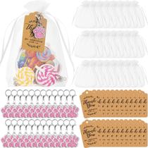Conjunto de lembrancinhas de festa: chaveiros Ecation Dog Paw com etiquetas de bolsas