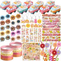 Conjunto de lembrancinhas de festa DMIGHT 120PCS Groovy com caixas de ônibus e muito mais