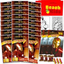 Conjunto de lembrancinhas de festa Marvel Iron Man para crianças com 24 pacotes