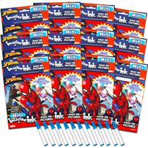 Conjunto de lembrancinhas de festa Marvel Spiderman Imagine Ink, pacote com 12 unidades para crianças