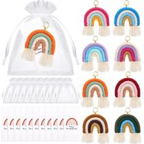 Conjunto de lembrancinhas de festa Qunclay Mini Rainbow Macrame x24