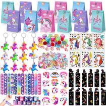 Conjunto de lembrancinhas de festa Winrayk Unicorn 184 unidades para meninas com bolsa Conjunto de lembrancinhas de festa Winrayk Unicorn 184 unidades para meninas com bolsa