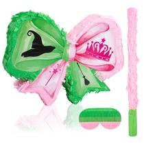 Conjunto de lembrancinhas de festa Witch Pinata com bastão e olhos vendados rosa/verde