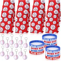 Conjunto de lembrancinhas de festa Yaomiao Baseball com 12 sacolas de guloseimas e 12 chaveiros Conjunto de lembrancinhas de festa Yaomiao Baseball com 12 sacolas de guloseimas e 12 chaveiros