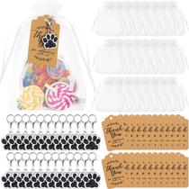 Conjunto de lembrancinhas Ecation Dog Paw, 74 unidades, preto