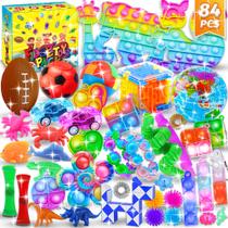 Conjunto de lembrancinhas FORLINX, 84 unidades para crianças, pacote de brinquedos Fidget Conjunto de lembrancinhas FORLINX, 84 unidades para crianças, pacote de brinquedos Fidget