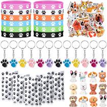 Conjunto de lembrancinhas Fumete, 106 peças de pata de cachorro com bolsas, pulseira e brinquedo Conjunto de lembrancinhas Fumete, 106 peças de pata de cachorro com bolsas, pulseira e brinquedo