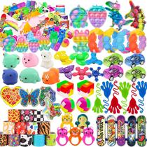 Conjunto de lembrancinhas Kaisbro 109 peças Pop Fidget Toys para crianças de 4 a 8 anos Conjunto de lembrancinhas Kaisbro 109 peças Pop Fidget Toys para crianças de 4 a 8 anos