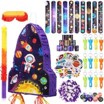 Conjunto de lembrancinhas Meooeck, 90 peças de piñata Rocket Ship com acessórios