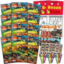 Conjunto de lembrancinhas Monster Jam com 12 pacotes Truck Play para crianças