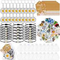 Conjunto de lembrancinhas Tuanse, 130 peças, chaveiros e pulseiras Daisy