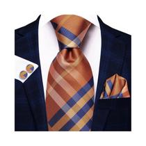 Conjunto De Lenço De Abotoaduras De Gravata Xadrez Elegante Masculino 85cm Moda Presente De Festa De