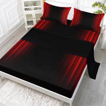 Conjunto de lençóis Axolotl vermelho e preto de poliéster queen size Conjunto de lençóis Axolotl vermelho e preto de poliéster queen size