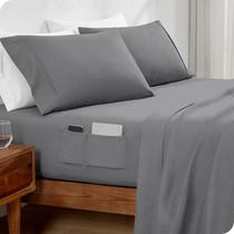 Conjunto de lençóis Bare Home California King 1800 Cinza ultramacio Conjunto de lençóis Bare Home California King 1800 Cinza ultramacio