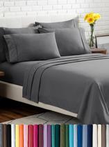 Conjunto de lençóis Bare Home Hotel Luxury Twin Grey Microfiber