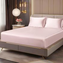 Conjunto de lençóis BEDELITE, lençol com elástico de cetim e fronhas Queen Conjunto de lençóis BEDELITE, lençol com elástico de cetim e fronhas Queen