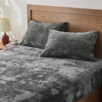 Conjunto de lençóis BEDELITE Velvet com fronhas Queen Grey Conjunto de lençóis BEDELITE Velvet com fronhas Queen Grey