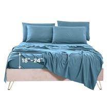 Conjunto de lençóis Bedlifes Extra Deep Pocket King 1800TC de microfibra