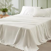 Conjunto de lençóis Bedsure California King 4 peças de poliéster marfim