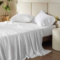 Conjunto de lençóis Bedsure Cooling Twin Size Rayon de bambu Conjunto de lençóis Bedsure Cooling Twin Size Rayon de bambu