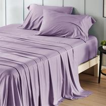 Conjunto de lençóis Bedsure King Size Cooling Rayon Bamboo Lilac