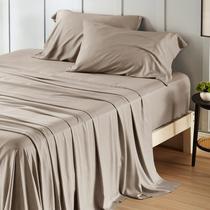 Conjunto de Lençóis Bedsure Queen Size - Rayon de Bambu para Resfriamento - Cor Taupe