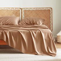Conjunto de Lençóis Bedsure Queen Size - Rayon de Bambu para Resfriamento - Cor Taupe