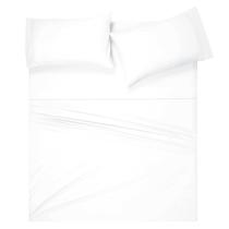 Conjunto de lençóis Belizzi Home Cotton Rich Queen, 4 peças, branco