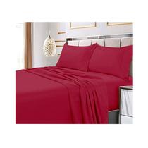 Conjunto de lençóis Burgundy 2.0 Squares (Queen) - 144 fios