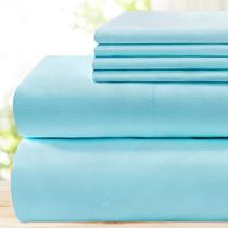 Conjunto de lençóis BYSURE Hotel Luxury Super Soft King Aqua Blue
