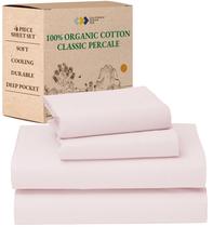 Conjunto de lençóis California Design Den 100% algodão orgânico King Conjunto de lençóis California Design Den 100% algodão orgânico King