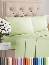 Conjunto de lençóis CGK Linens Twin XL Hotel Luxury Light Sage