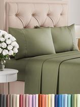 Conjunto de lençóis CGK Linens Twin XL Hotel Luxury Sage Green
