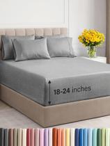 Conjunto de lençóis CGK Unlimited Extra Deep King Heathered Grey