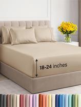 Conjunto de lençóis CGK Unlimited Extra Deep Pocket Queen Cream Conjunto de lençóis CGK Unlimited Extra Deep Pocket Queen Cream