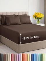 Conjunto de lençóis CGK Unlimited Extra Deep Queen, 6 peças, marrom Conjunto de lençóis CGK Unlimited Extra Deep Queen, 6 peças, marrom