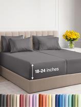 Conjunto de lençóis CGK Unlimited Extra Deep Split King de 7 peças Conjunto de lençóis CGK Unlimited Extra Deep Split King de 7 peças