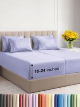 Conjunto de lençóis CGK Unlimited Extra Deep Split King Lavender Conjunto de lençóis CGK Unlimited Extra Deep Split King Lavender
