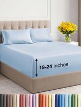 Conjunto de lençóis CGK Unlimited Extra Deep Twin XL Sky Blue Conjunto de lençóis CGK Unlimited Extra Deep Twin XL Sky Blue