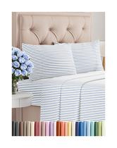 Conjunto de lençóis CGK Unlimited King Size Blue Stripes Conjunto de lençóis CGK Unlimited King Size Blue Stripes