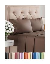 Conjunto de lençóis CGK Unlimited King Size Brown Oeko-Tex 4 peças Conjunto de lençóis CGK Unlimited King Size Brown Oeko-Tex 4 peças