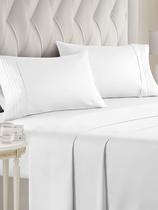 Conjunto de lençóis CGK Unlimited Queen Size, 4 peças, branco Conjunto de lençóis CGK Unlimited Queen Size, 4 peças, branco