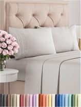 Conjunto de lençóis CGK Unlimited Queen Size French Grey 4 peças