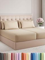 Conjunto de lençóis CGK Unlimited Split King 7 peças - Creme