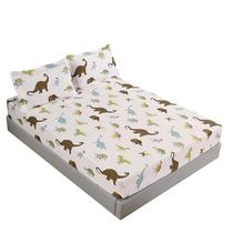 Conjunto de lençóis com elástico MAG Dinosaur Colorful Dinosaurs Twin Size
